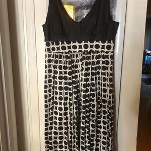 Arden B. Silver and navy dress